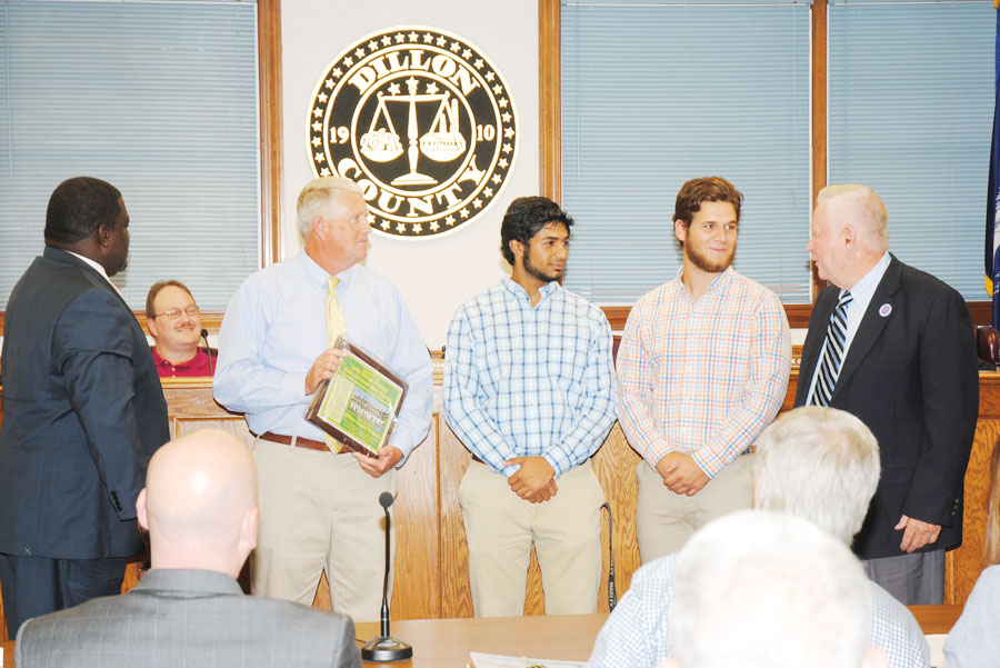 The Latta Boys Baseball Team was presented a plaque for being Lower State Champions.
